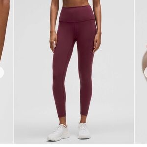 Lululemon Wunder Train w/ Pockets in Garnet, Size 8